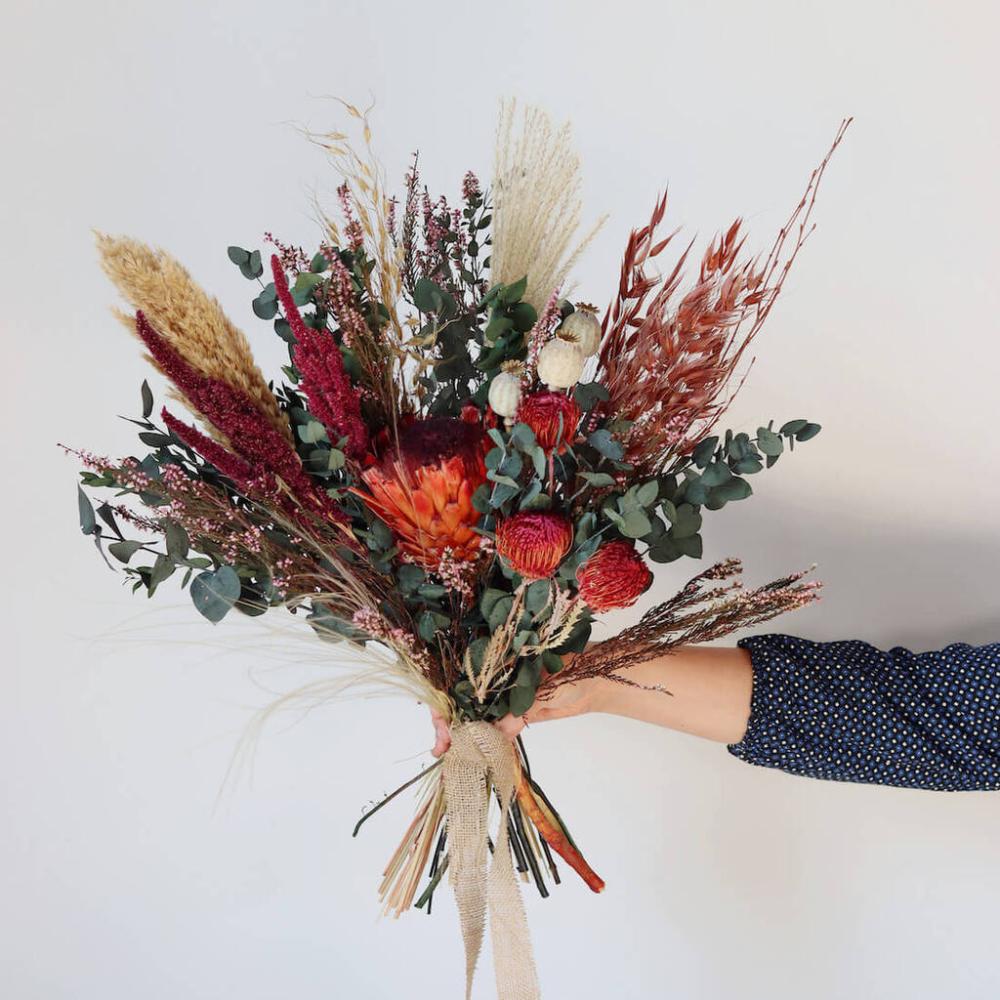 Ruby Autumn Hand Tied Dried Flower Bouquet | Dried flowers Dried flowers Dried flowers