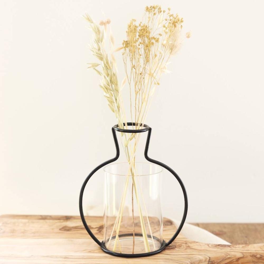 Small Black Metal Wire Outline Vase | Vases Home Accessories Vases