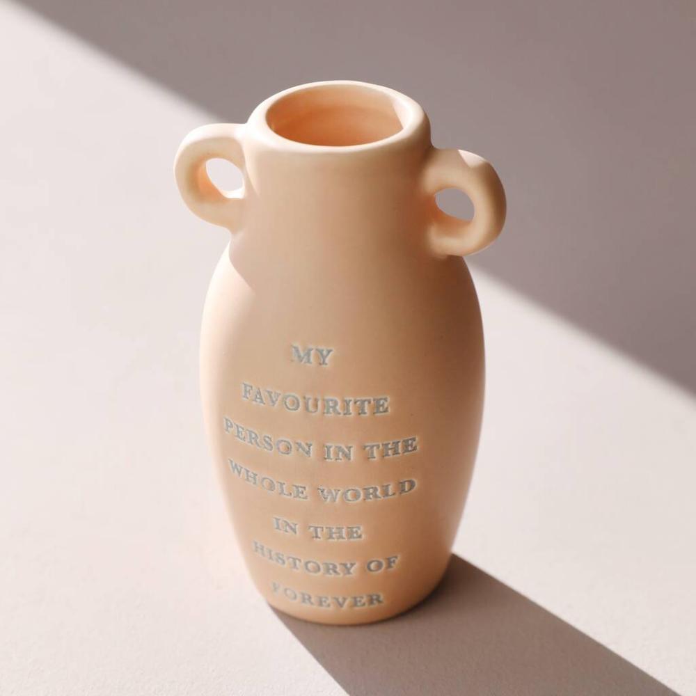 Small Ceramic My Favourite Person Bud Vase | Vases Home Accessories Vases