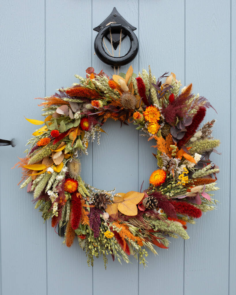 Bright Autumn Dried Flower Wreath | Floral wreaths Floral wreaths Floral wreaths