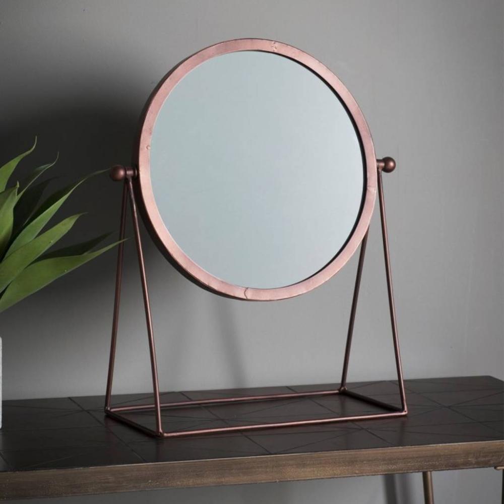 Bronze Round Mirror On A Stand | Mirrors Home Accessories Mirrors